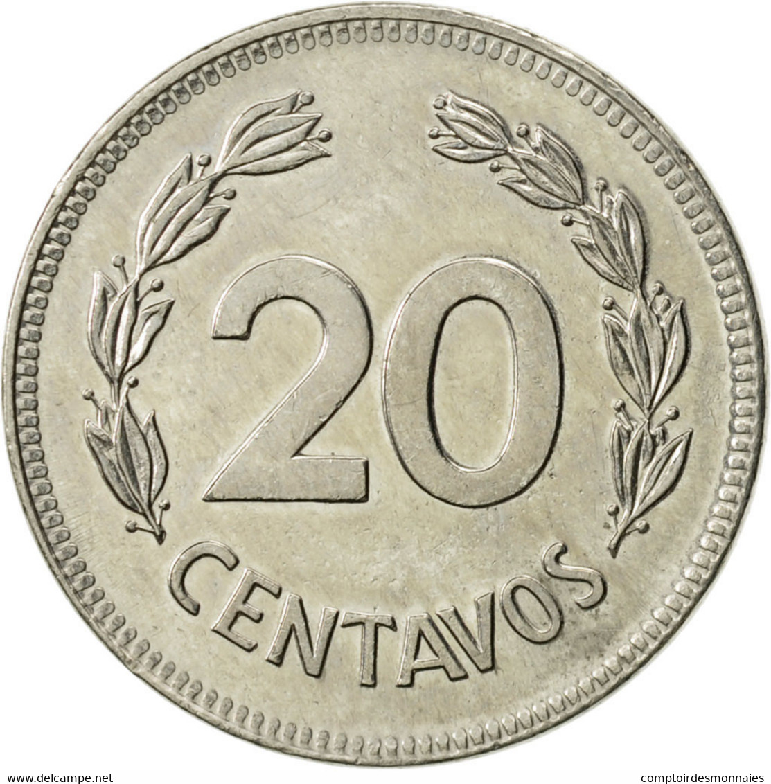 Monnaie, Équateur, 20 Centavos, 1981, SUP+, Nickel Plated Steel, KM:77.2a - Ecuador