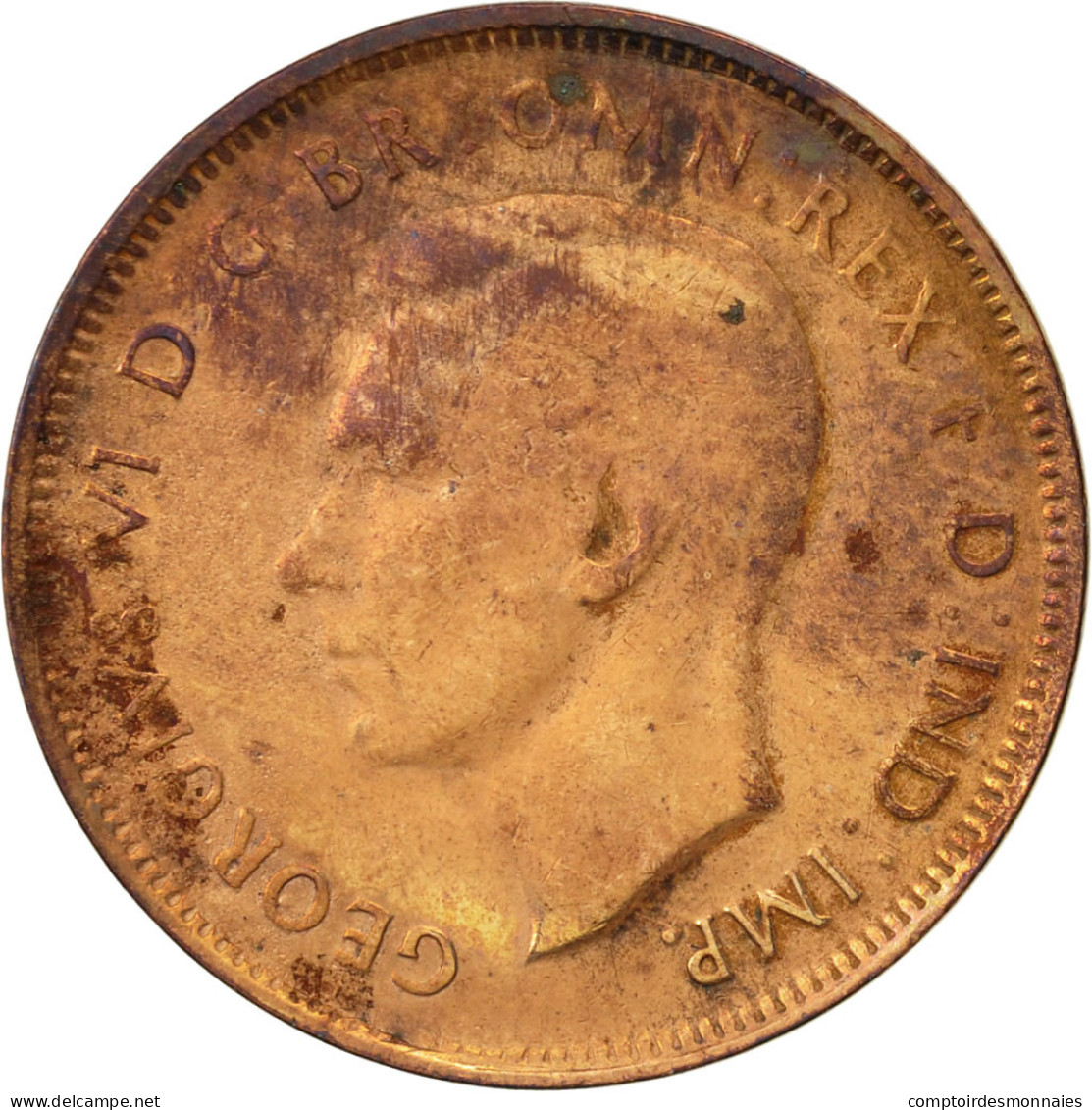 Monnaie, Australie, George VI, 1/2 Penny, 1942, TTB, Bronze, KM:41 - ½ Penny