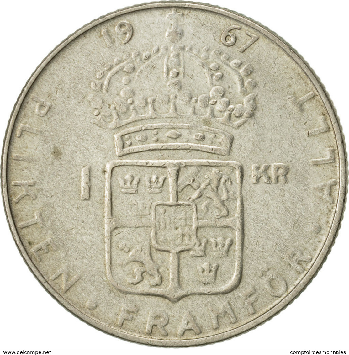 Monnaie, Suède, Gustaf VI, Krona, 1967, TTB, Argent, KM:826 - Suède