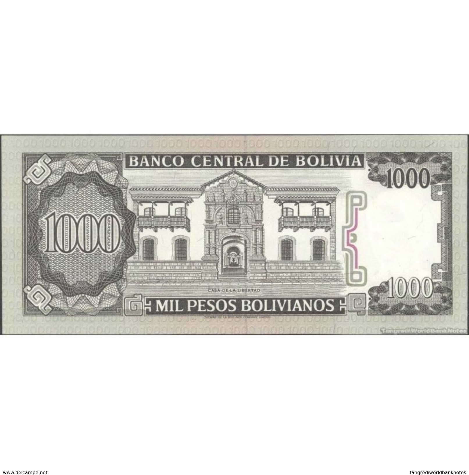 TWN - BOLIVIA 167c - 1000 1.000 Pesos Bolivianos 25.6.1982 Serie K1 UNC - Bolivia