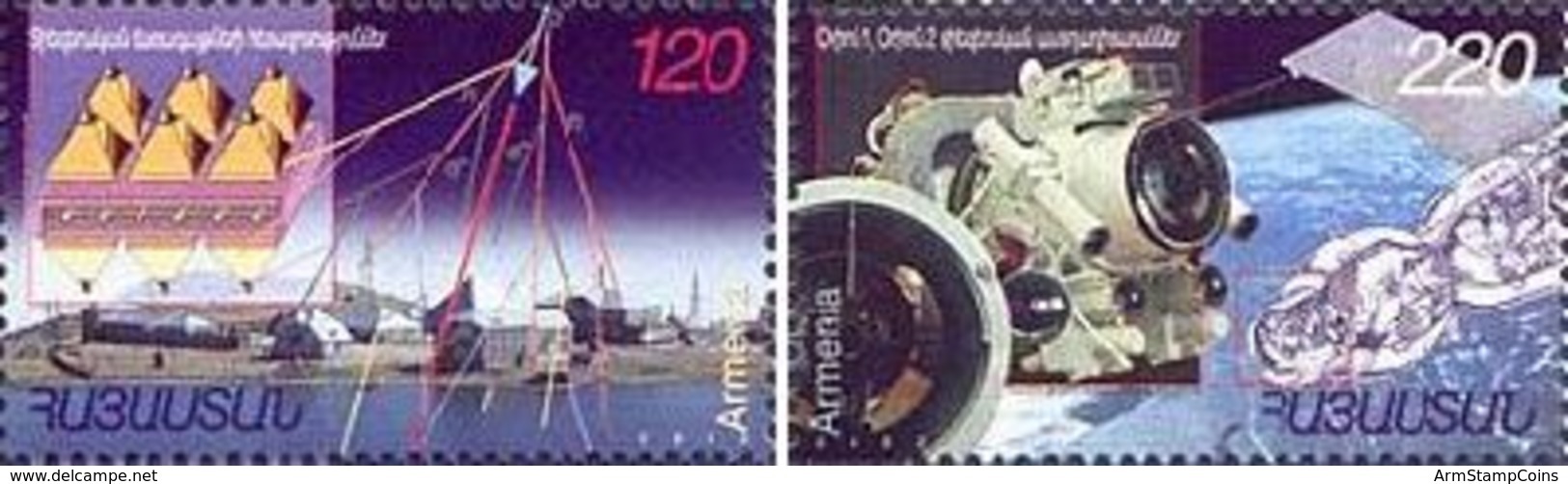 Armenia Armenien Arménie MNH** 2002 Mi 475-476 Space Explorations Cosmic Research - 2 Stamps - Armenien