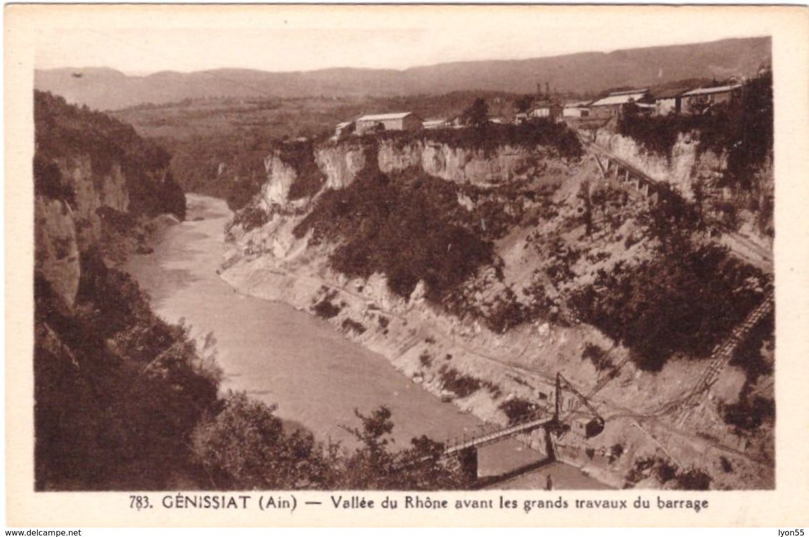 Genissiat Vallée Du Rhône Avant Les Grands Travaux Du Barrage - Génissiat