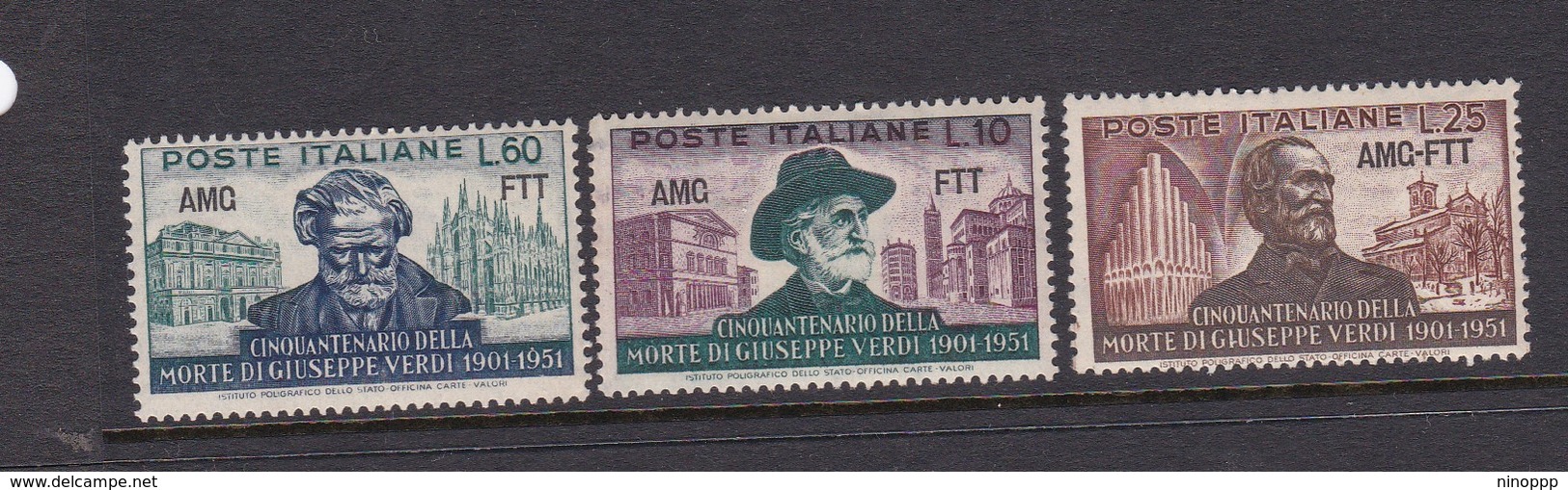 Trieste Allied Military Government S 135-137 1951 Verdi, MH - Mint/hinged