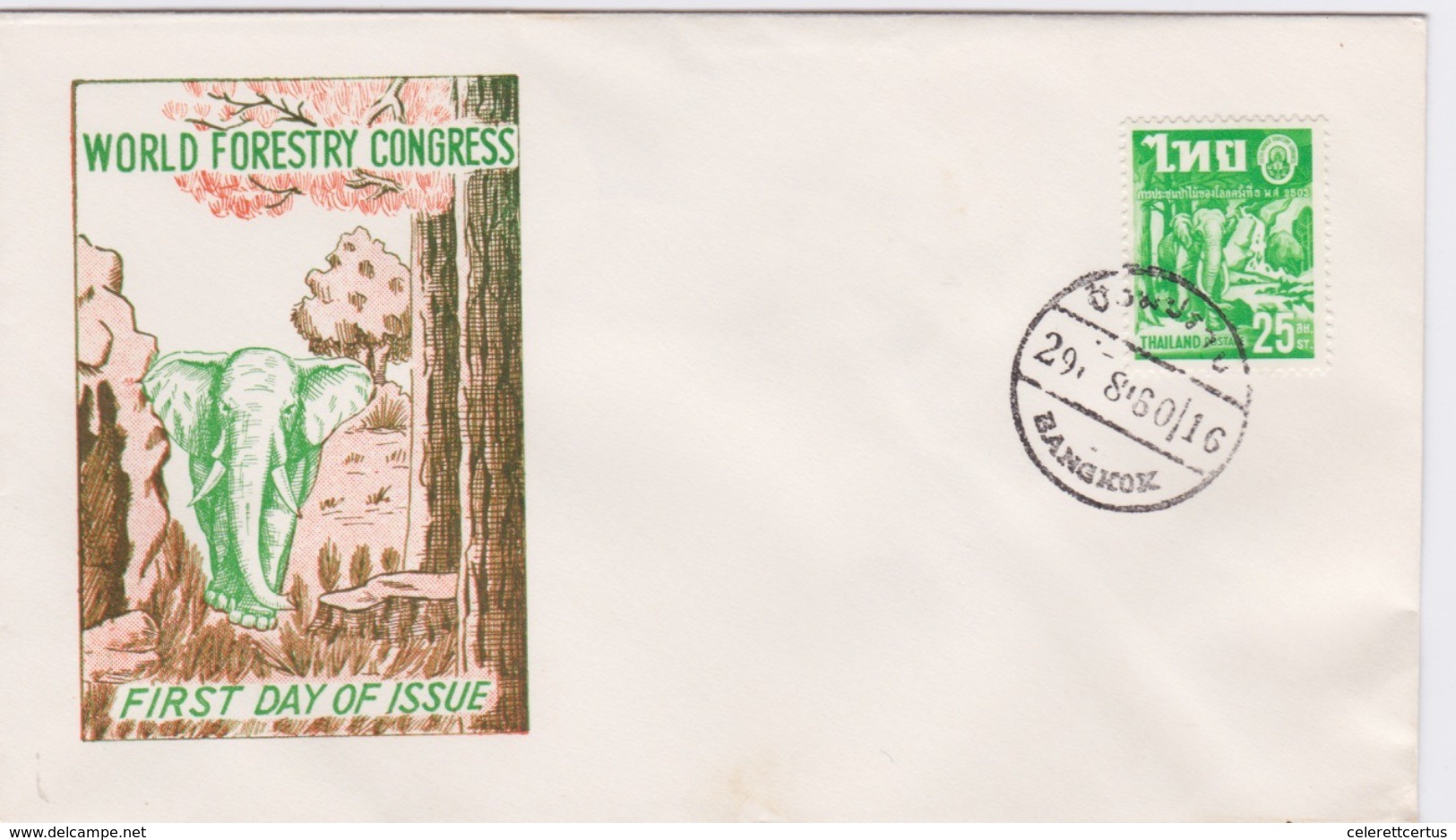 Thailand-1960 World Forestry Congress First Day Cover - Tailandia