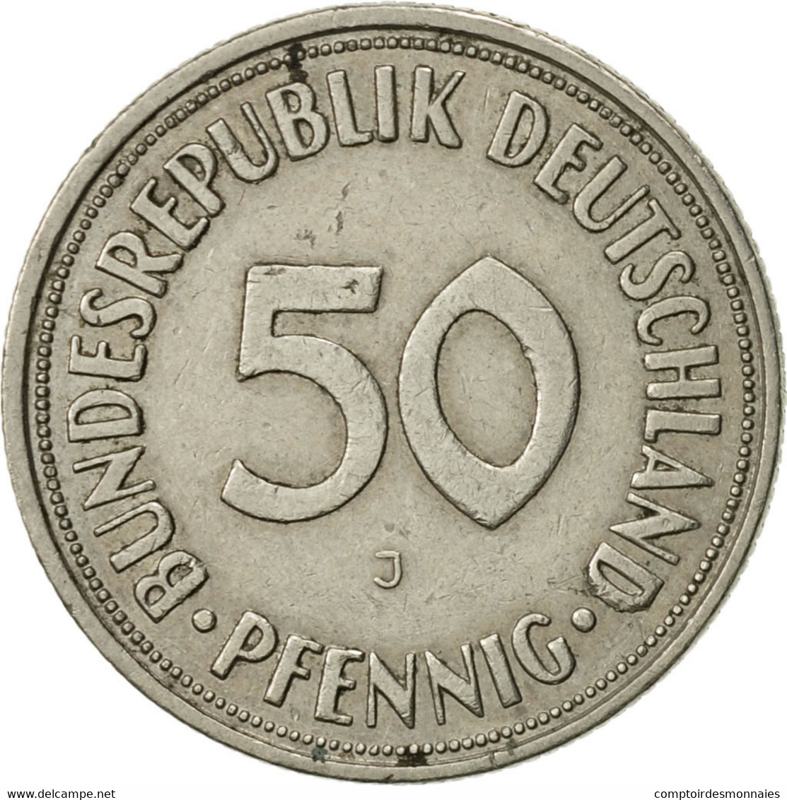 Monnaie, République Fédérale Allemande, 50 Pfennig, 1950, Hambourg, TTB - 50 Pfennig