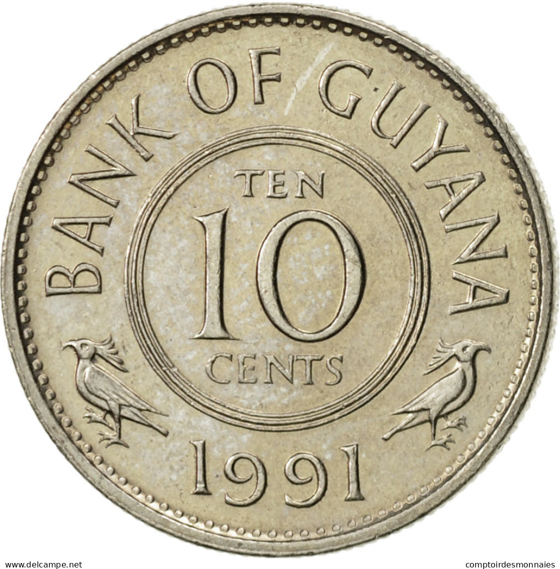 Monnaie, Guyana, 10 Cents, 1991, SUP, Copper-nickel, KM:33 - Guyana