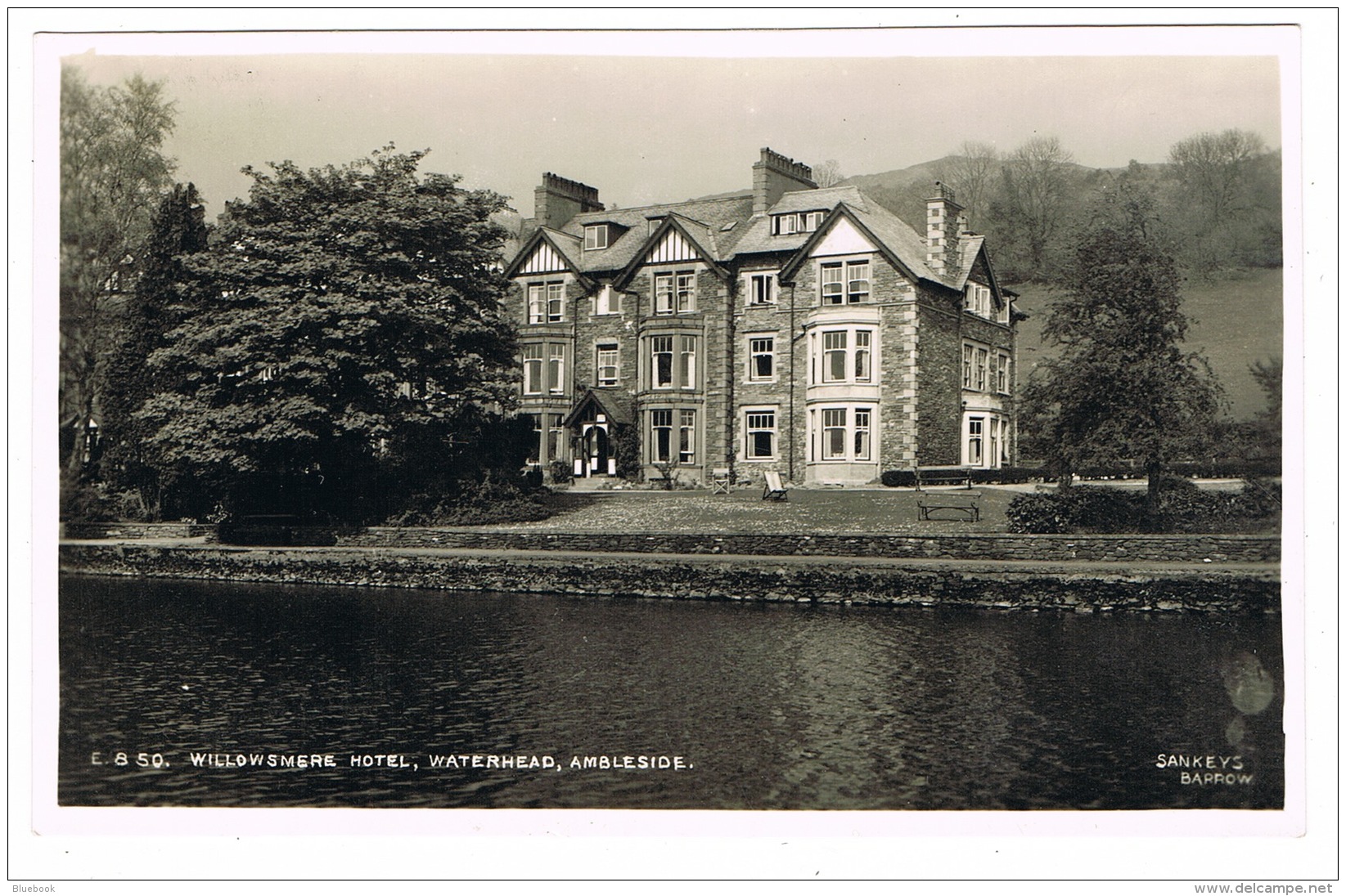 RB 1166 -  Real Photo Postcard Willowsmere Hotel Waterhead Ambleside Lake District Cumbria - Ambleside
