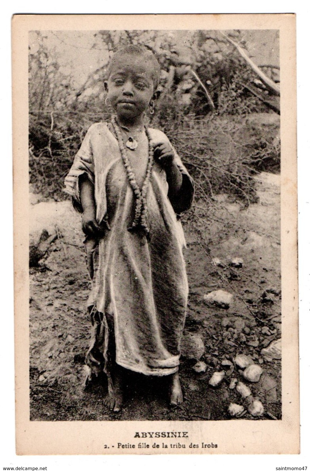 ETHIOPIE . ABYSSINIE . PETITE FILLE DE LA TRIBU DES IROBS - Réf. N°3698 - - Ethiopie