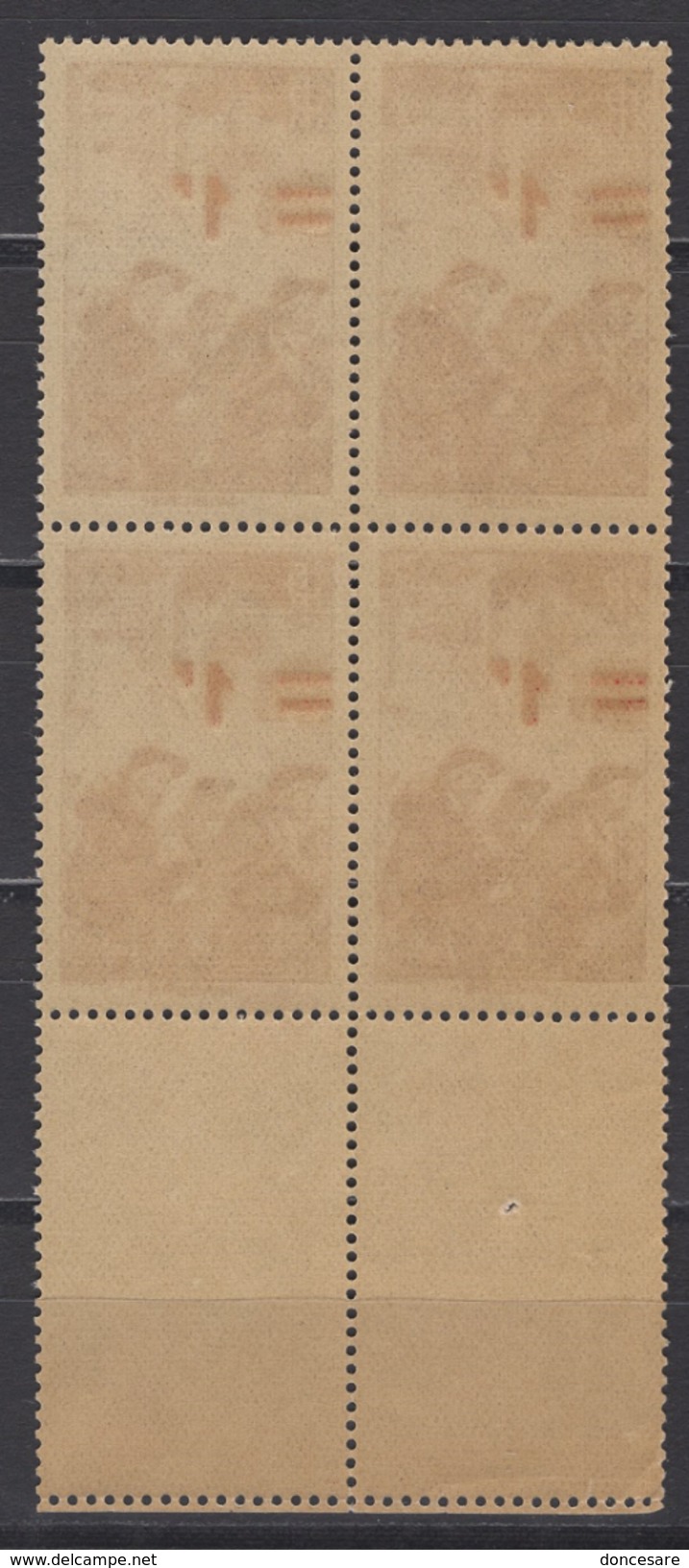 FRANCE 1941 - BLOC DE 4 TP Y.T. N° 489 - NEUFS** - Unused Stamps