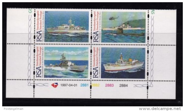 RSA, 1997, MNH Stamps In Control Blocks, MI 1043-1046, S.A. Navy, X720 - Ongebruikt