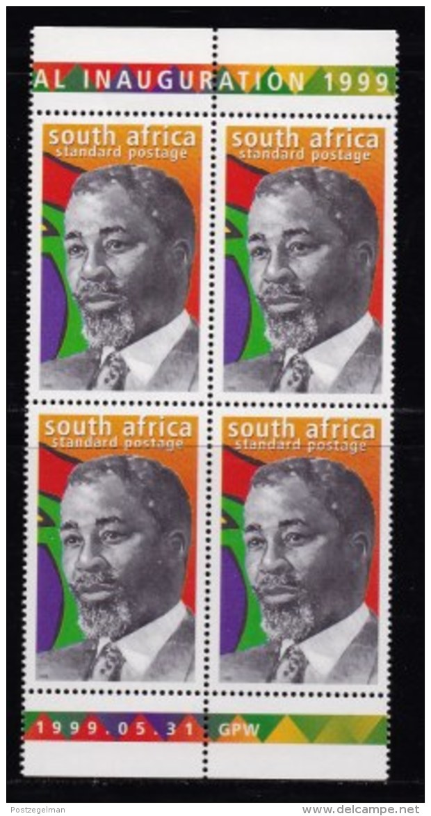 RSA, 1999, MNH Stamps In Control Blocks, MI 1208, Thabo Mbeki, X748 - Unused Stamps