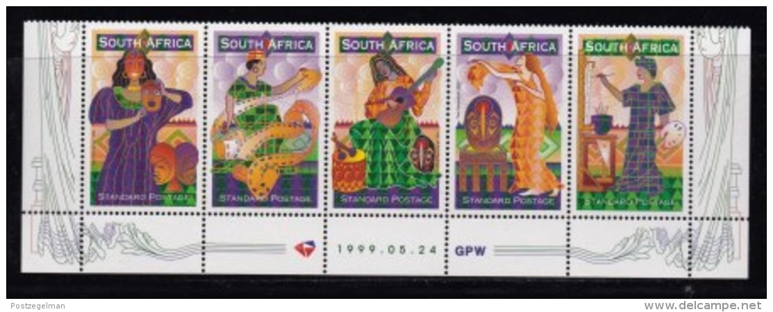 RSA, 1999, MNH Stamps In Control Blocks, MI 1210-1214, Art Festival, X749 - Ongebruikt