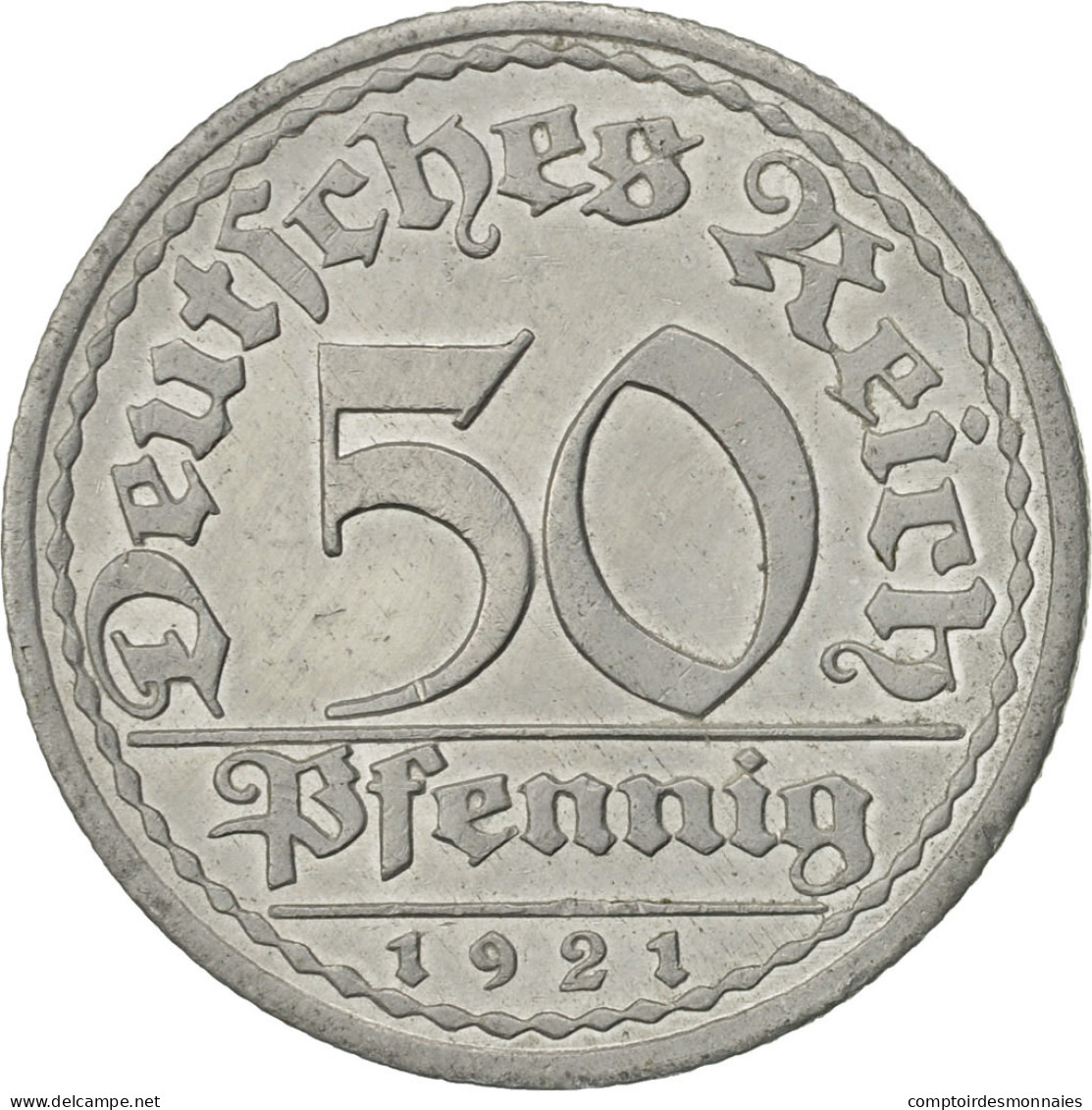 Monnaie, Allemagne, République De Weimar, 50 Pfennig, 1921, Berlin, TTB+ - 50 Rentenpfennig & 50 Reichspfennig