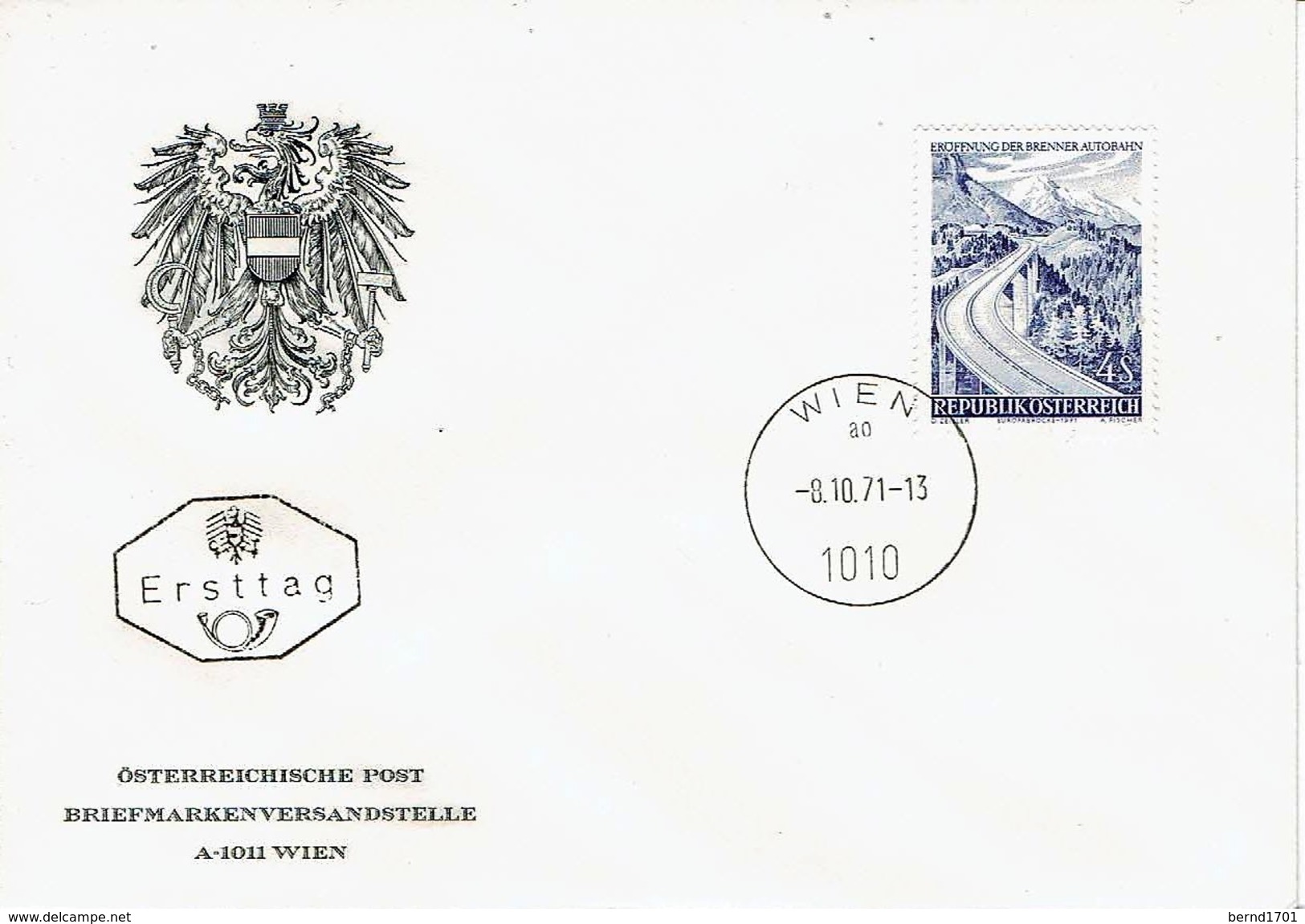 Österreich / Austria - Mi-Nr 1372 FDC (O803) - Brücken