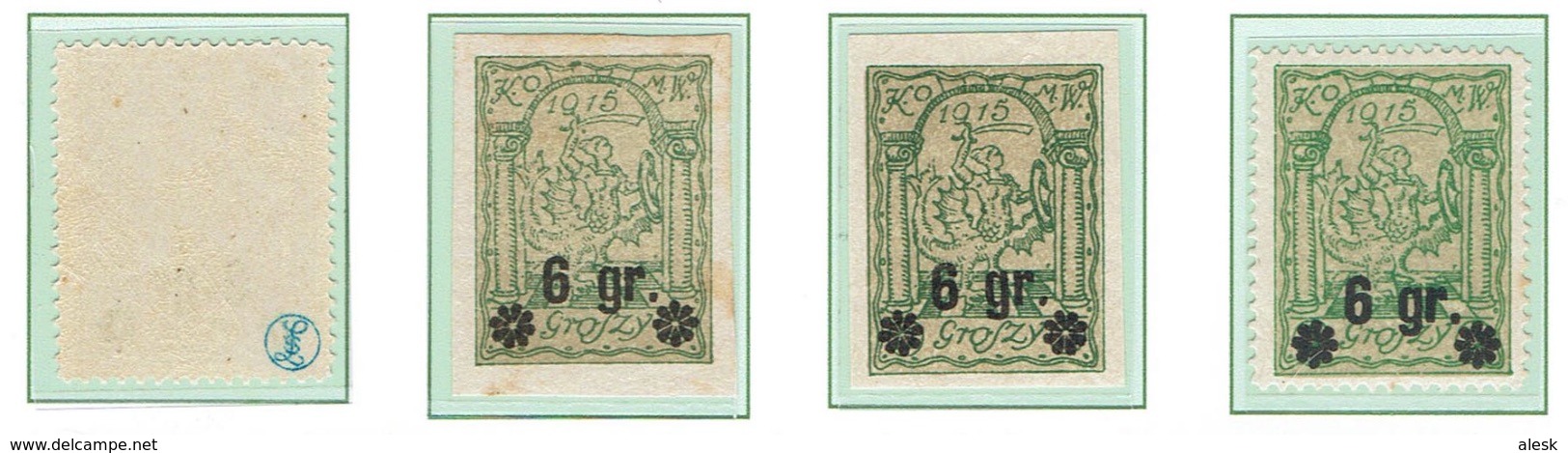 WARSZAWA - VARSOVIE - Poste Locale Lot 4 Timbres Non-dentelés Et Dentelés 11,50 - Michel N° 10 - 1 Expertisé - Neufs