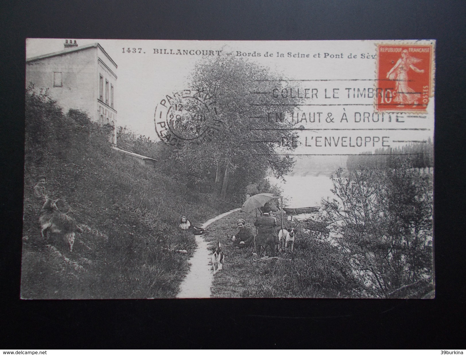BOULOGNE-BILLANCOURT   Bords De La Seine  1918   Animée - Boulogne Billancourt