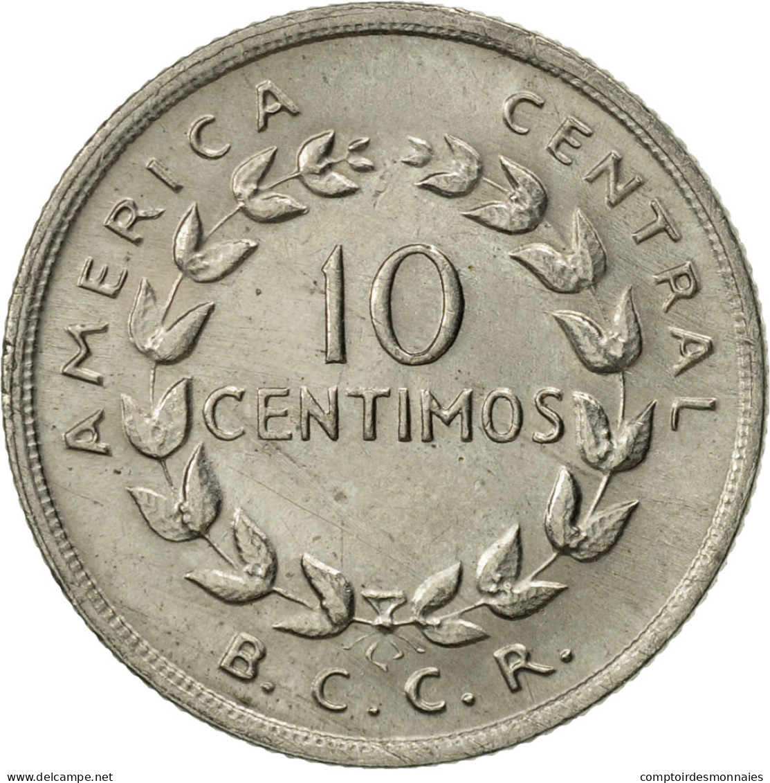 Monnaie, Costa Rica, 10 Centimos, 1969, TTB+, Copper-nickel, KM:185.2 - Costa Rica