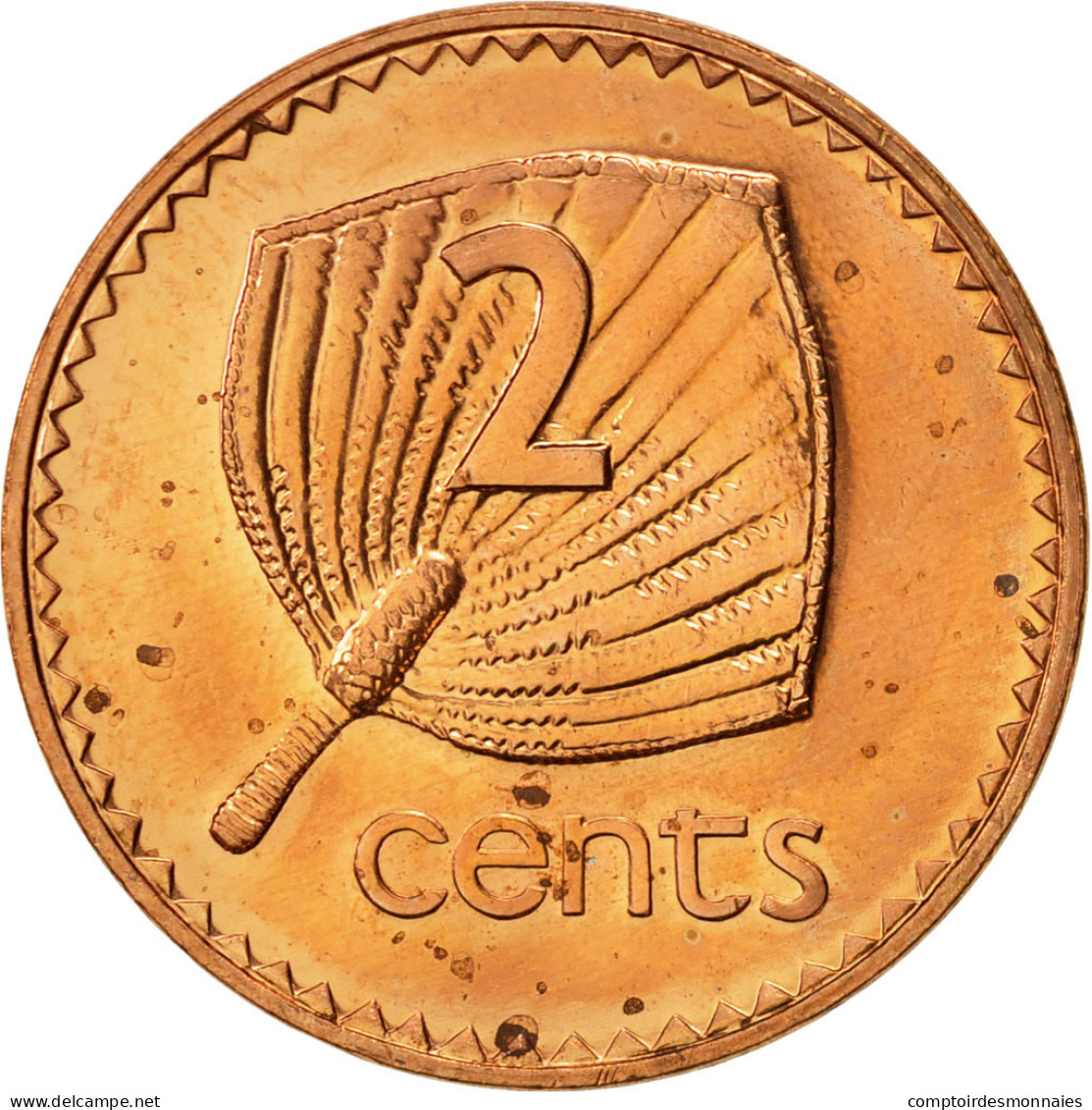 Monnaie, Fiji, Elizabeth II, 2 Cents, 1992, SUP, Copper Plated Zinc, KM:50a - Fidji