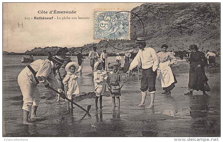 Rotheneuf       35          La Pêche Aux Lançons        (voir Scan) - Rotheneuf