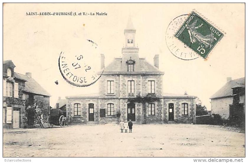 Saint Aubin D'Aubigné      35         La Mairie    .       ( Voir Scan) - Autres & Non Classés