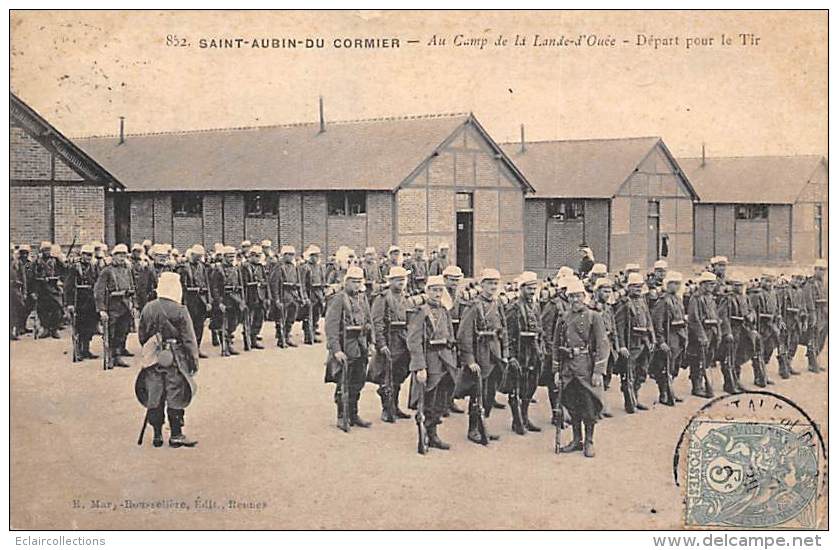 Saint Aubin Du Cormier       35         Le Camp De La Lande D'Ouée  . Départ Pour Le Tir   ( Voir Scan) - Other & Unclassified