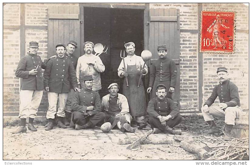 Saint Aubin Du Cormier       35         Le Camp De La Lande D'Ouée  . Les Cuisiniers ? Carte Photo     ( Voir Scan) - Autres & Non Classés