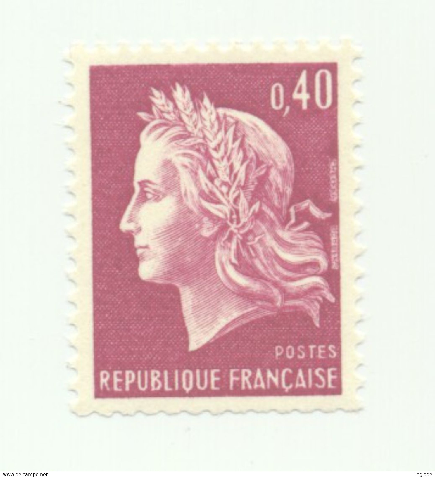 1536B - Type Marianne De Cheffer -0.40 Rouge (1967-69) - 1967-1970 Marianne (Cheffer)