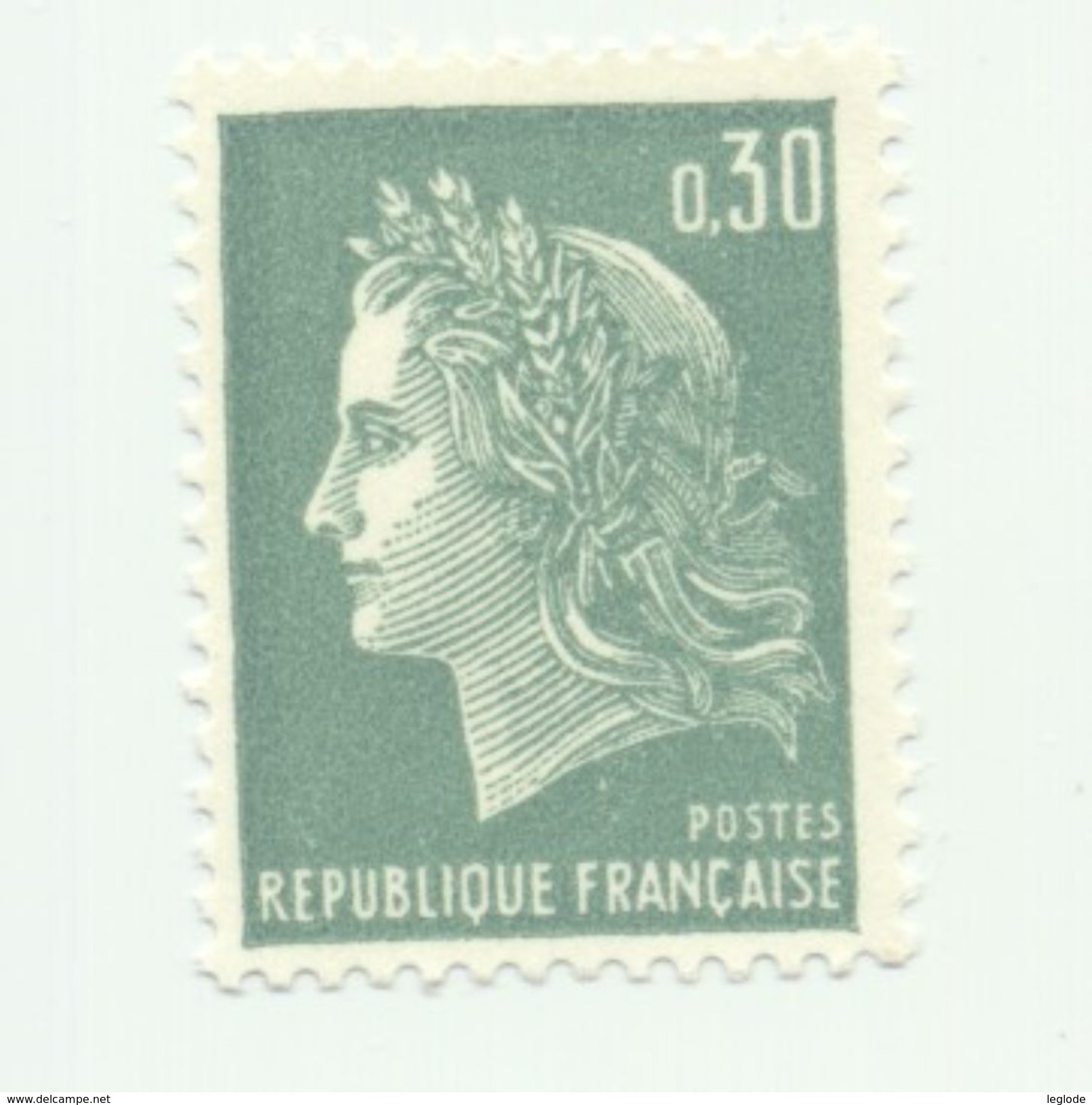 1536A - Type Marianne De Cheffer -0.30 Vert (1967-69) - 1967-1970 Marianne Of Cheffer