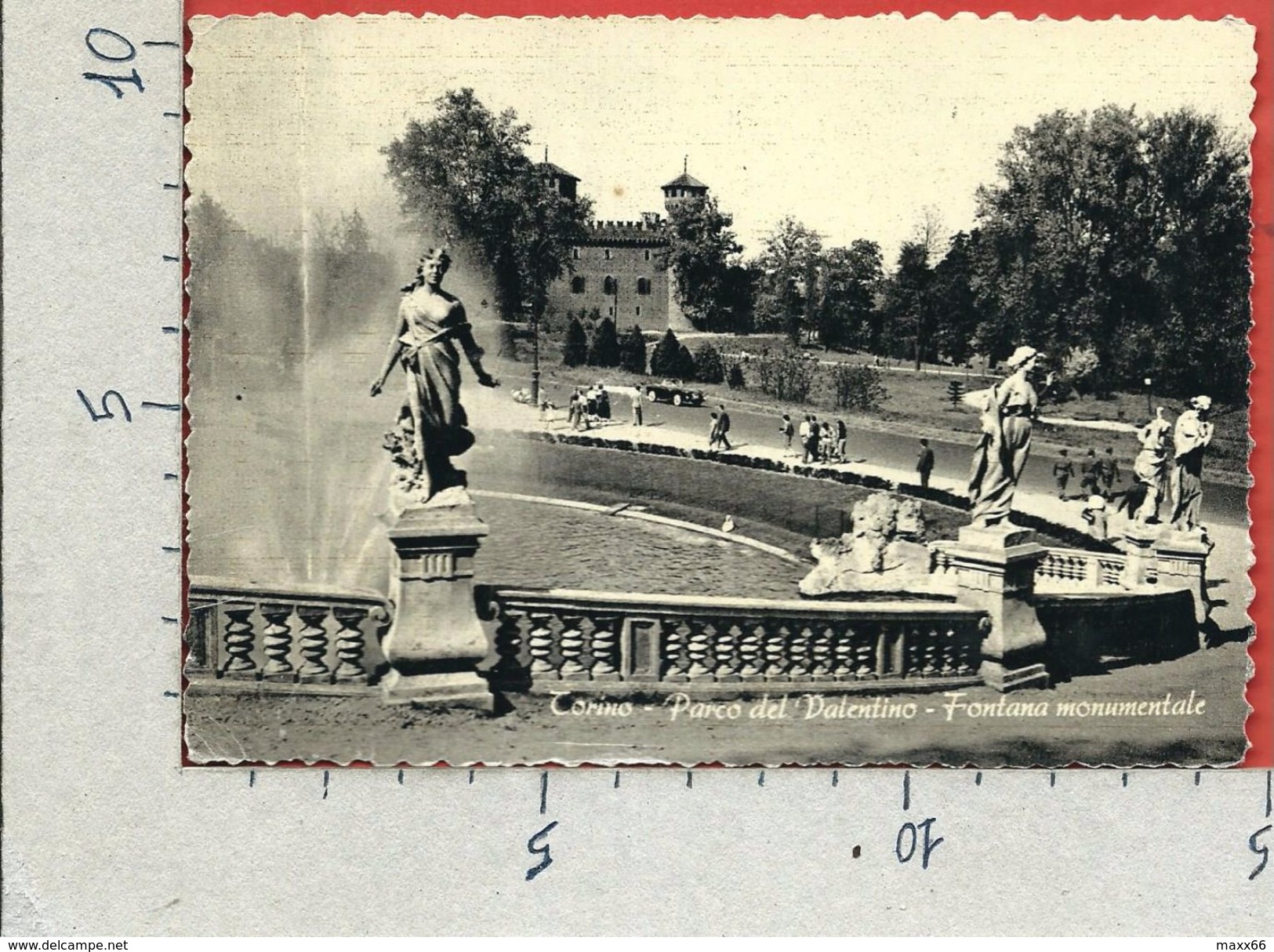 CARTOLINA VG ITALIA - TORINO - Parco Del Valentino - Fontana Monumentale -  10 X 15 - ANN. 1958 ISVEIMER - Parks & Gärten