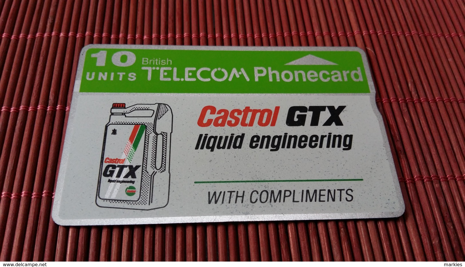 Phonecard Castrol GTX  Used  042 B Rare - BT Private