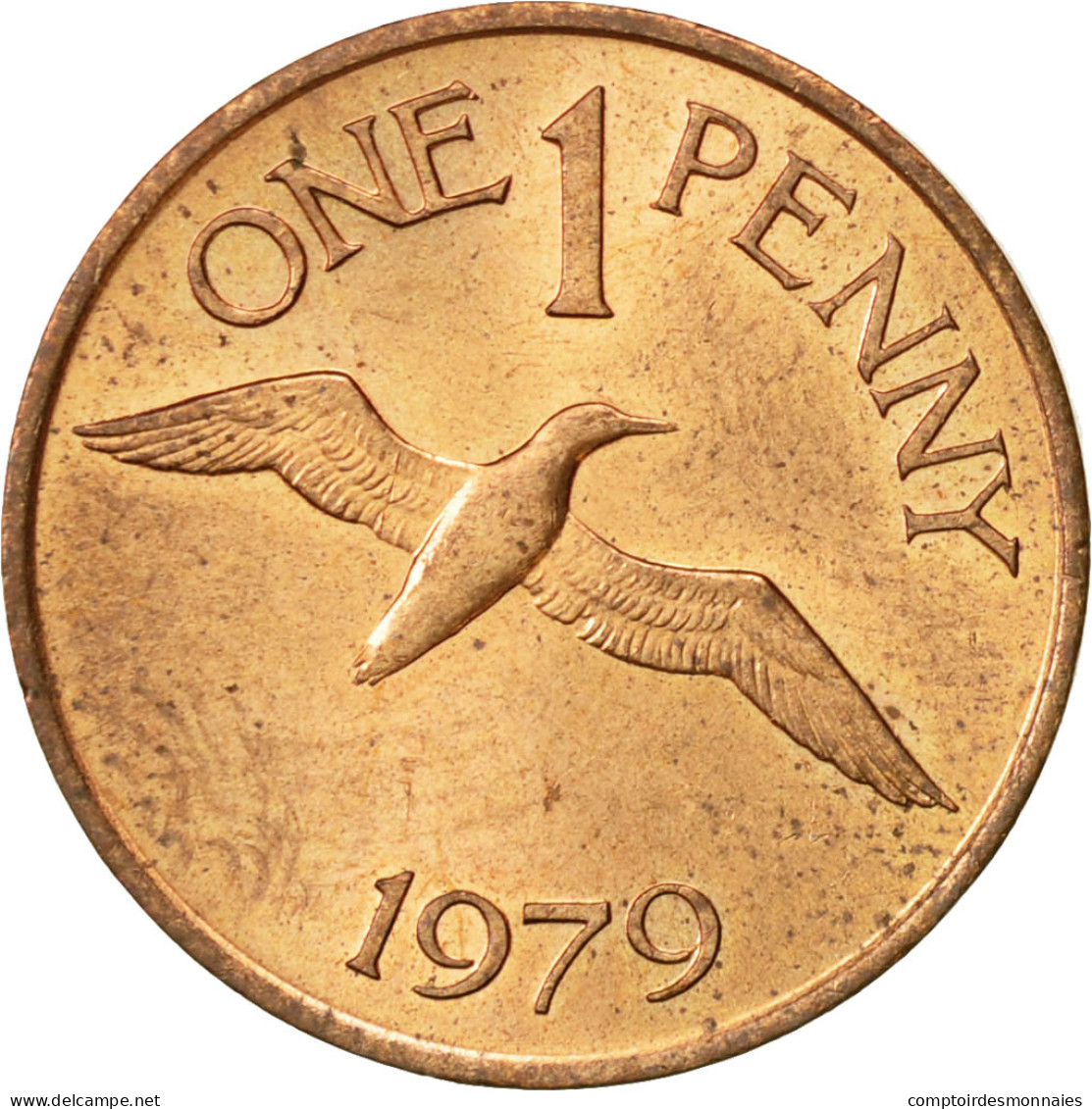 Monnaie, Guernsey, Elizabeth II, Penny, 1979, Heaton, TTB, Bronze, KM:27 - Guernsey