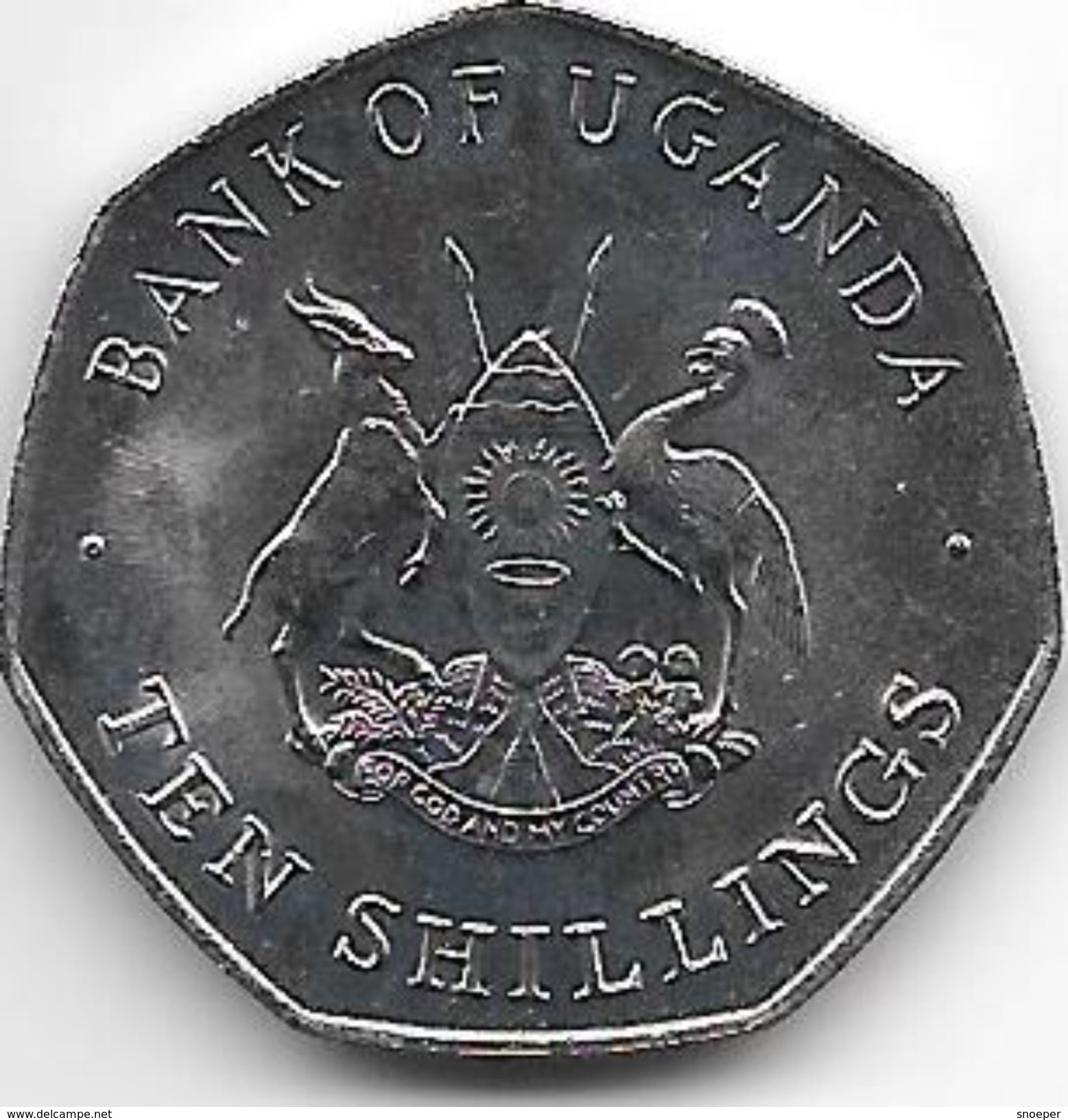 *uganda 10 Shilling 1987  Km 30 - Uganda