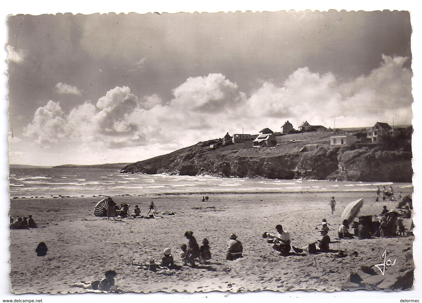 CPSM Photo Saint Nic Pentrez 29 Finistère Bretagne La Plage Et Les Falaises éditeur Jos Le Doaré N°404 - Autres & Non Classés