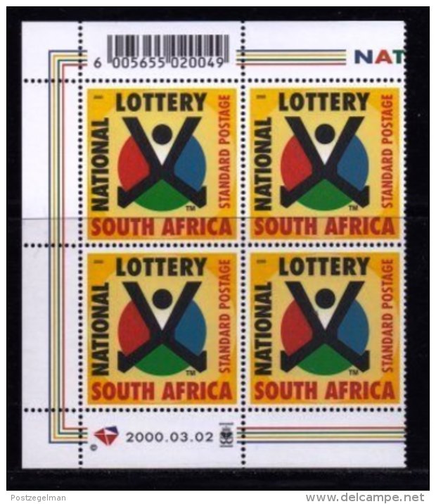 RSA, 2000, MNH Stamps In Control Blocks, MI 1252, National Lottery, X753 - Neufs