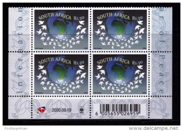 RSA, 2000, MNH Stamps In Control Blocks, MI 1285, International Peace Year (Doves), X755 - Unused Stamps