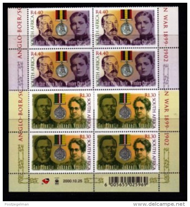 RSA, 2000, MNH Stamps In Control Blocks, MI 1291-1292, Boer War, Writers,  X757 - Unused Stamps