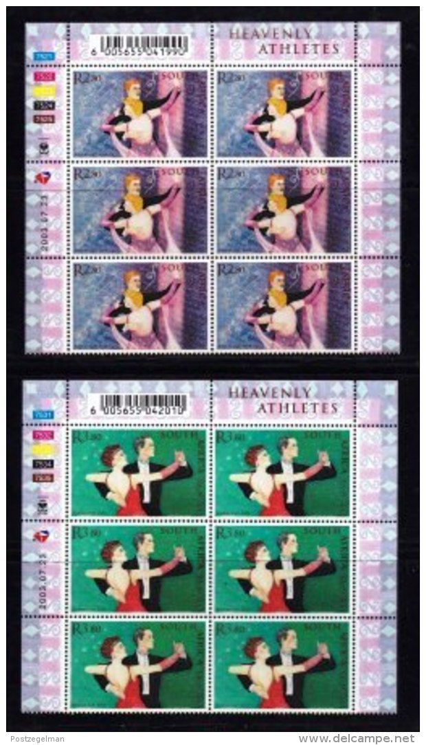 RSA, 2003, MNH Stamps In Control Blocks, MI 1551-1555, Ballroom Dancing ,  X710 - Ongebruikt