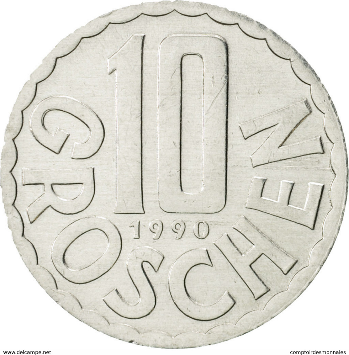 Monnaie, Autriche, 10 Groschen, 1990, Vienna, SUP, Aluminium, KM:2878 - Autriche