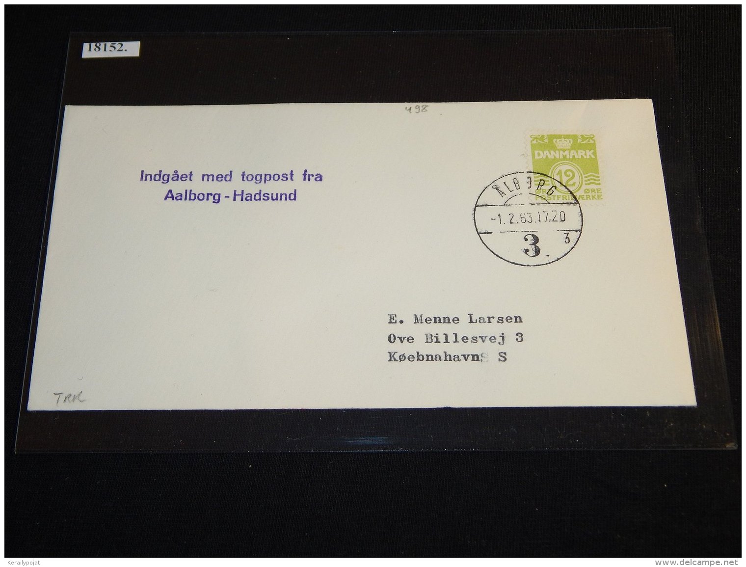 Denmark 1963 Allborg-Hadsund Cover_(L-498) - Cartas & Documentos