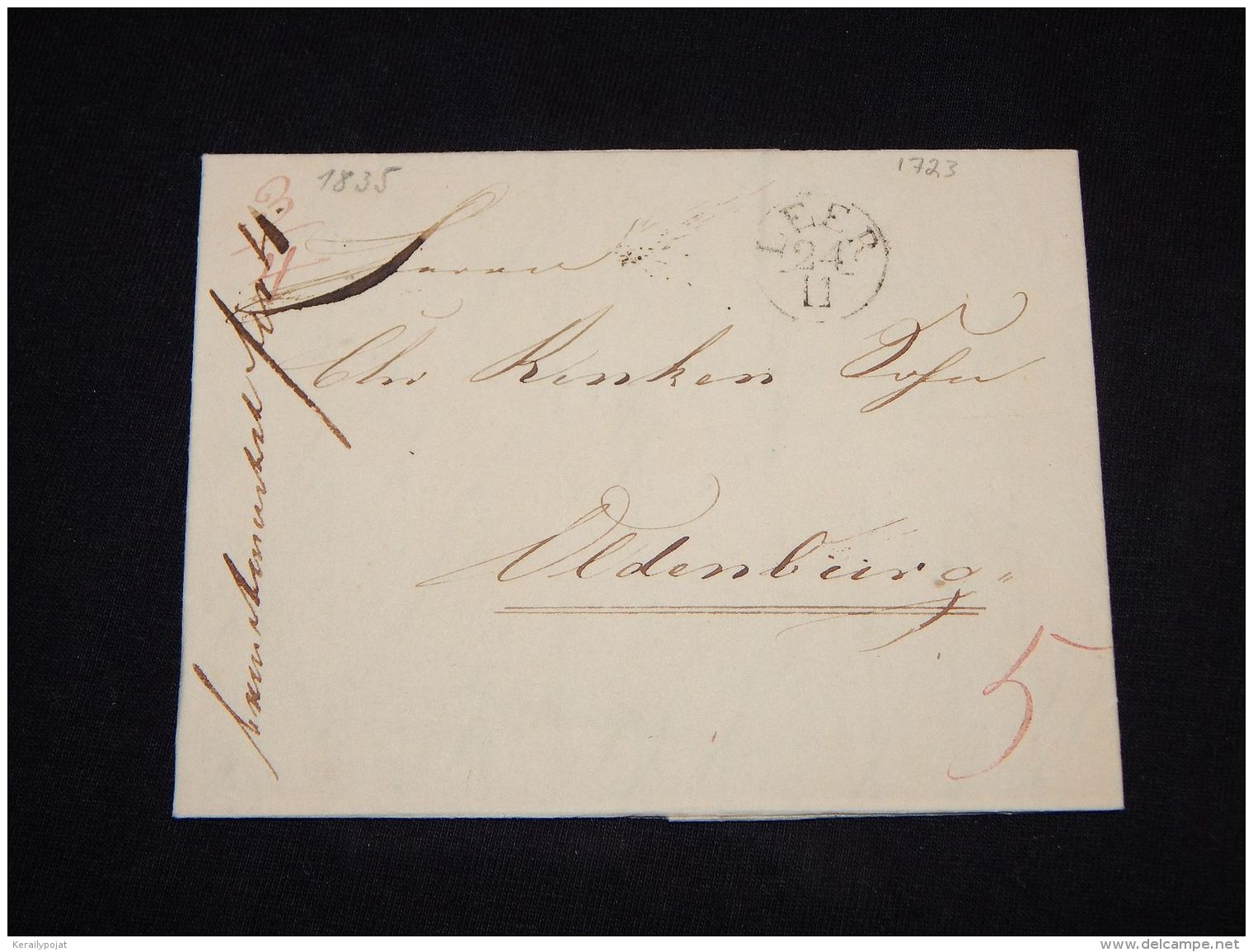 Germany 1835 Leer Letter_(L-1723) - Vorphilatelie