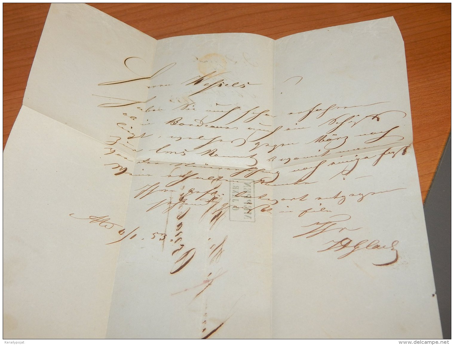 Germany 1853 Meppen Letter_(L-1715) - Precursores