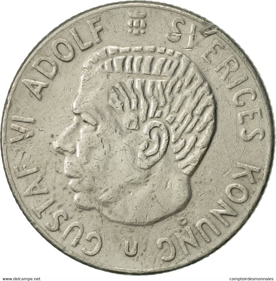 Monnaie, Suède, Gustaf VI, Krona, 1969, TTB, Copper-Nickel Clad Copper, KM:826a - Suède