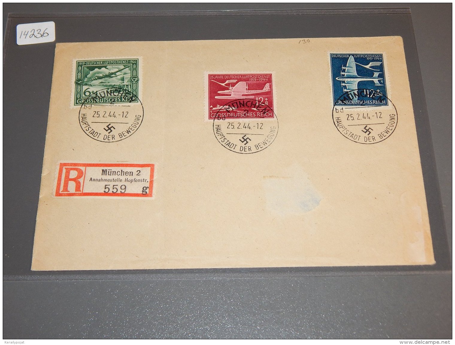 Germany 1944 Airmail Service Set Cover_(L-130) - Briefe U. Dokumente