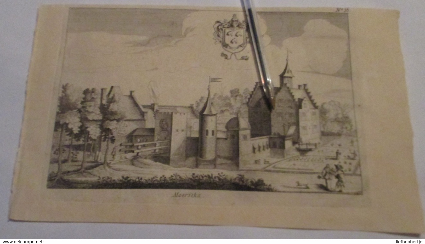 Kasteel Van Moerbeke :  Kaart Uit Sanderus 1735 - Cartes Topographiques
