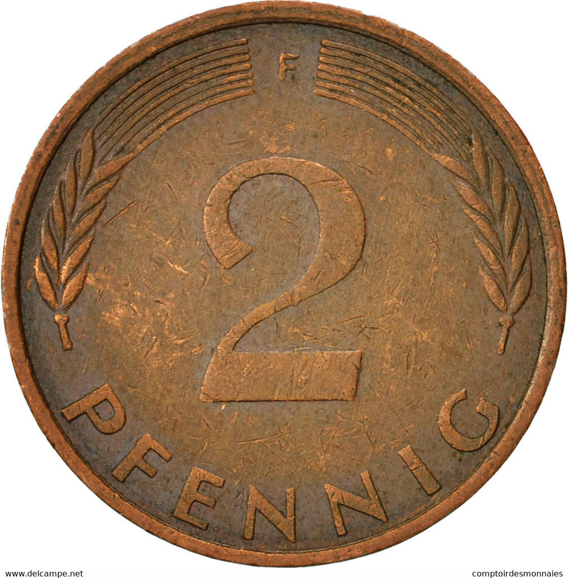 Monnaie, République Fédérale Allemande, 2 Pfennig, 1973, Stuttgart, TB+ - 2 Pfennig