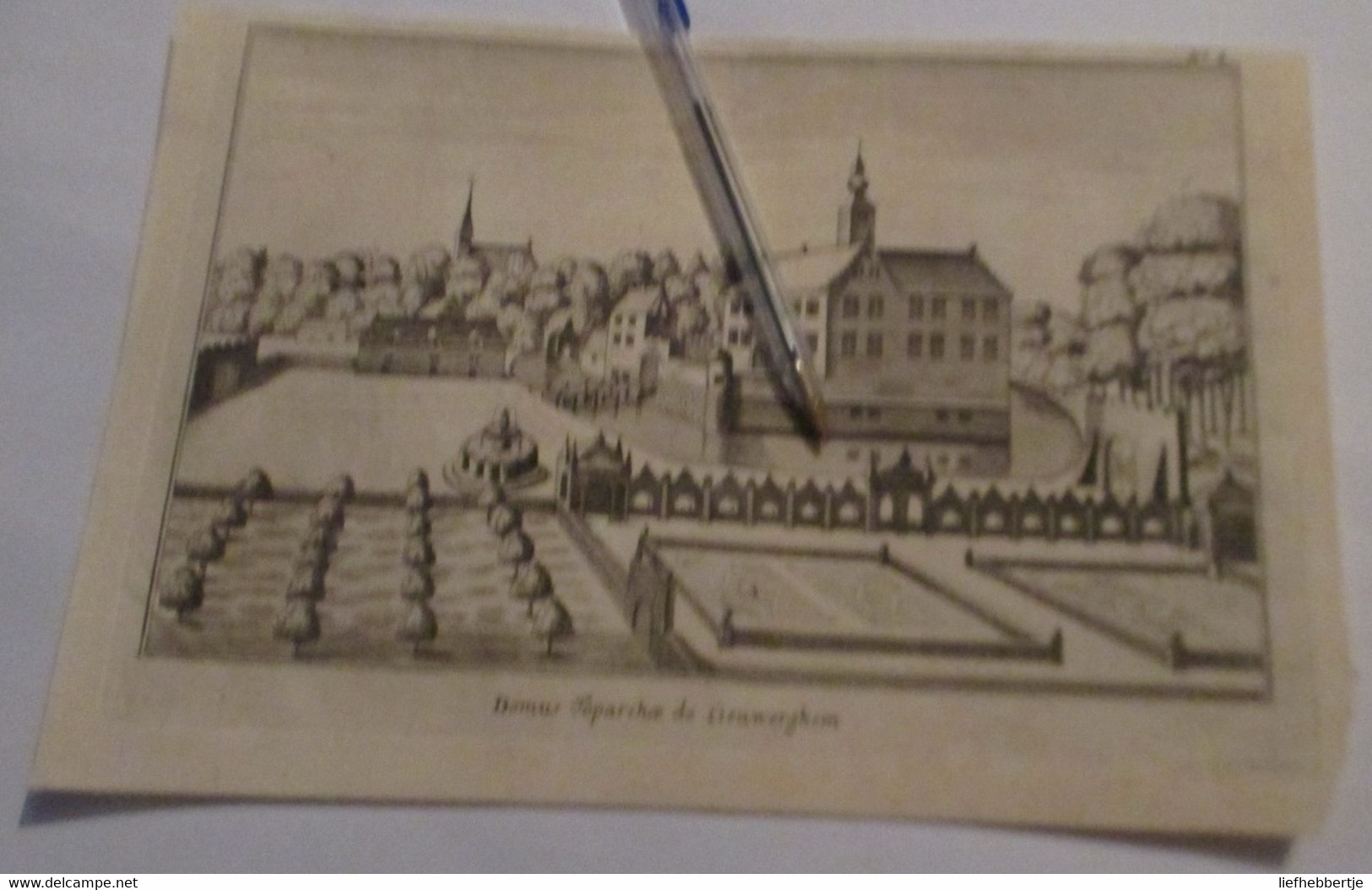 Leeuwergem - Zottegem :  Kaart Uit Sanderus 1735 - Cartes Topographiques