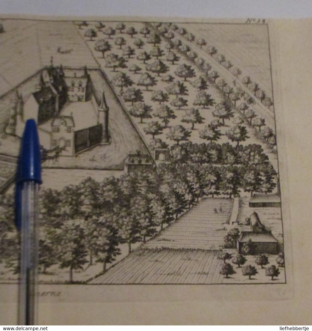 Kasteel Van Laarne :  Kaart Uit Sanderus 1735 - Cartes Géographiques