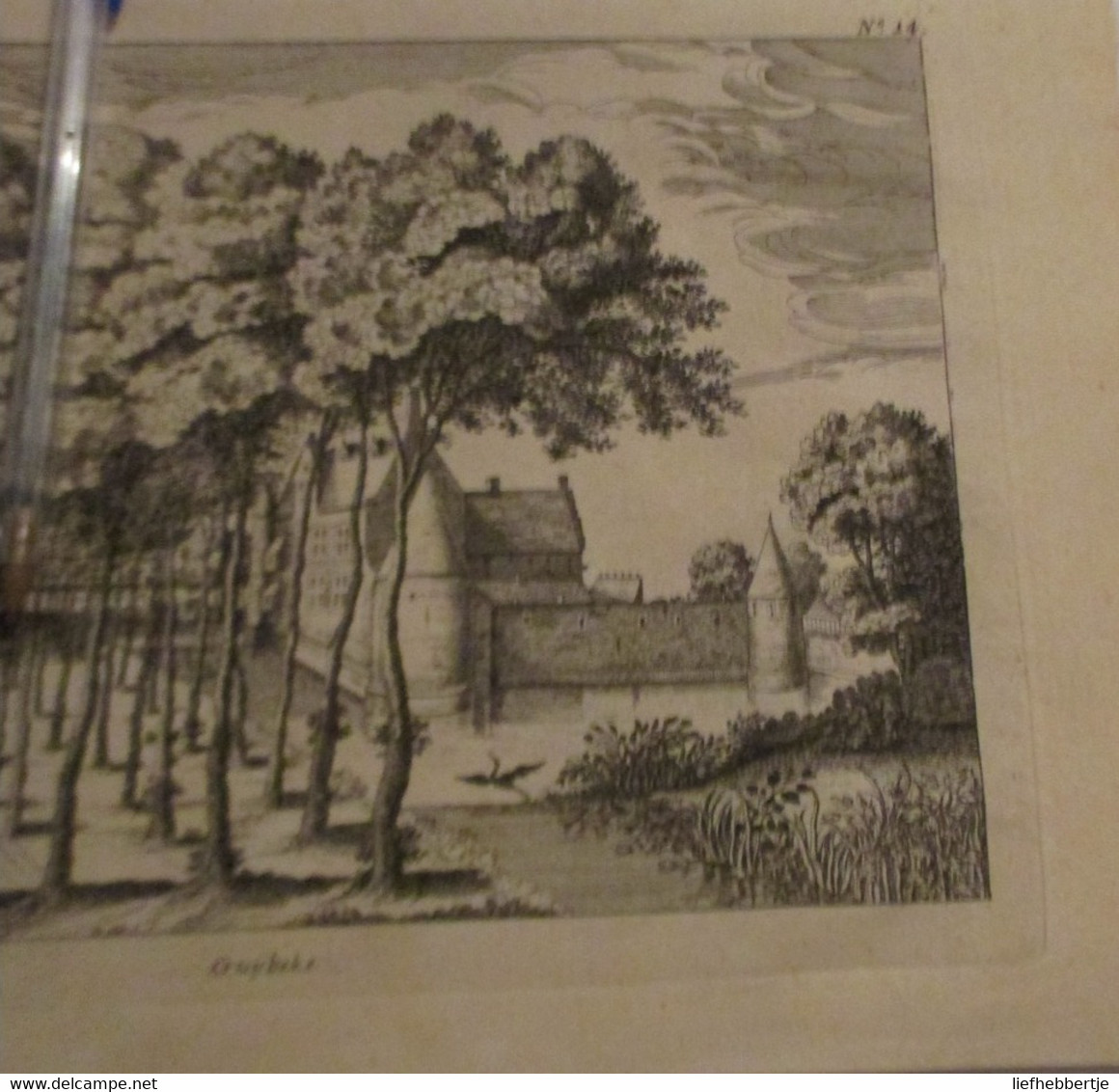 Kasteel Van Kruibeke :  Kaart Uit Sanderus 1735 - Cartes Topographiques