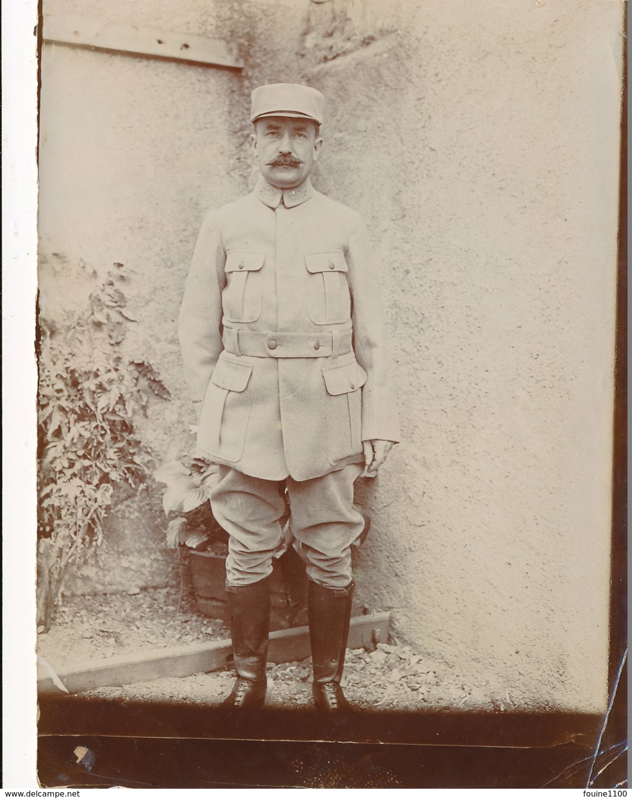 Photo Souple Au Format De 9 X 12 Cm Militaire Poilus De 1914 ( Au Dos Docteur Nicolas De Tours 37 )  ( Recto Verso ) - Guerre, Militaire