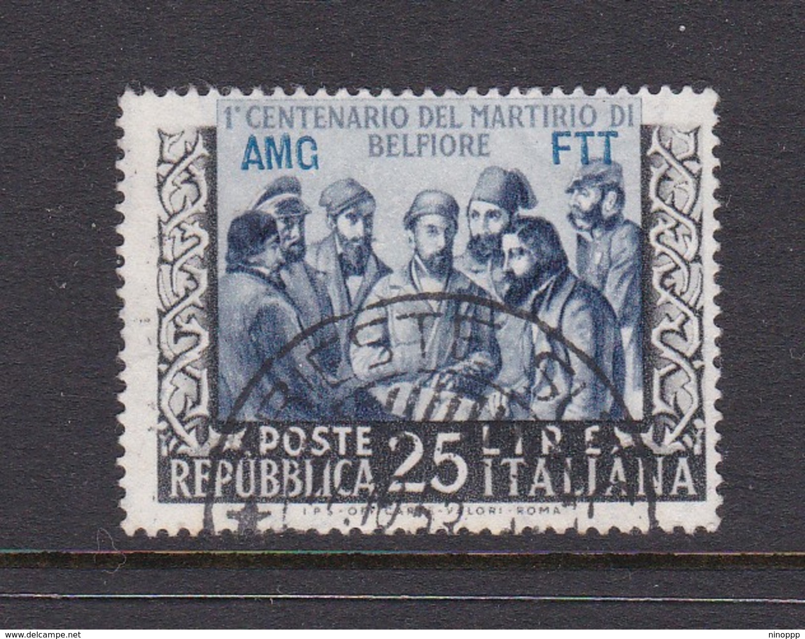 Trieste Allied Military Government S 163 1953 Centenary Of Belfiore Martyrdom, Used - Gebraucht